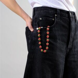 Ossa Strawberry crystal pave Phone wrist Strap - iPhone 15 PRO case